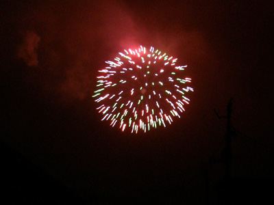 田上町の除夜の花火